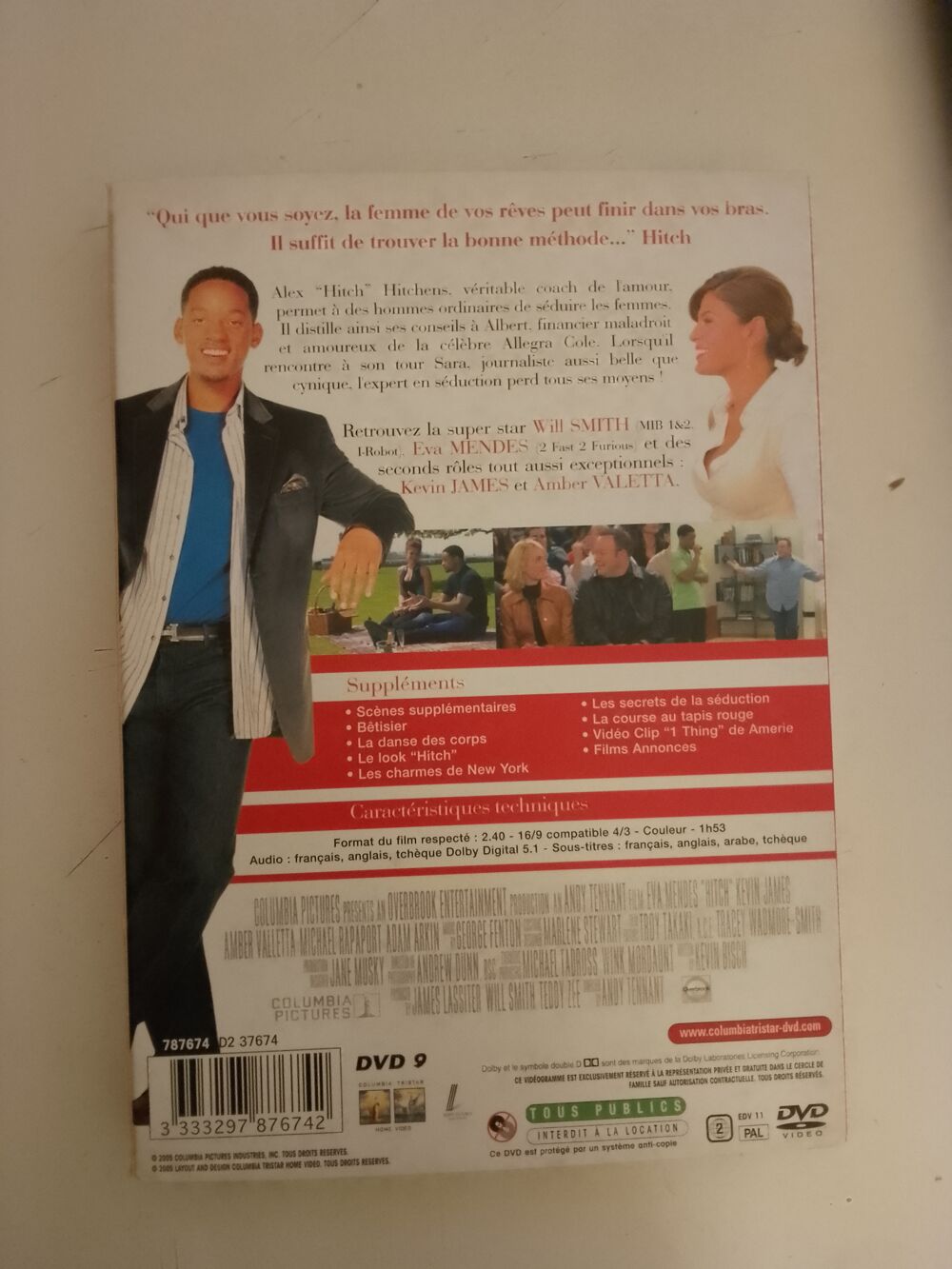 DVD Will Smith HITCH EXPERT EN SEDUCTION DVD et blu-ray