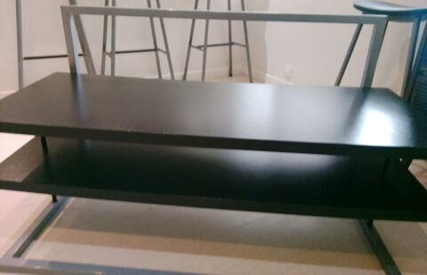 Table Tel� basse noire avec �tag�re rangement 35 Clermont-l'H�rault (34)