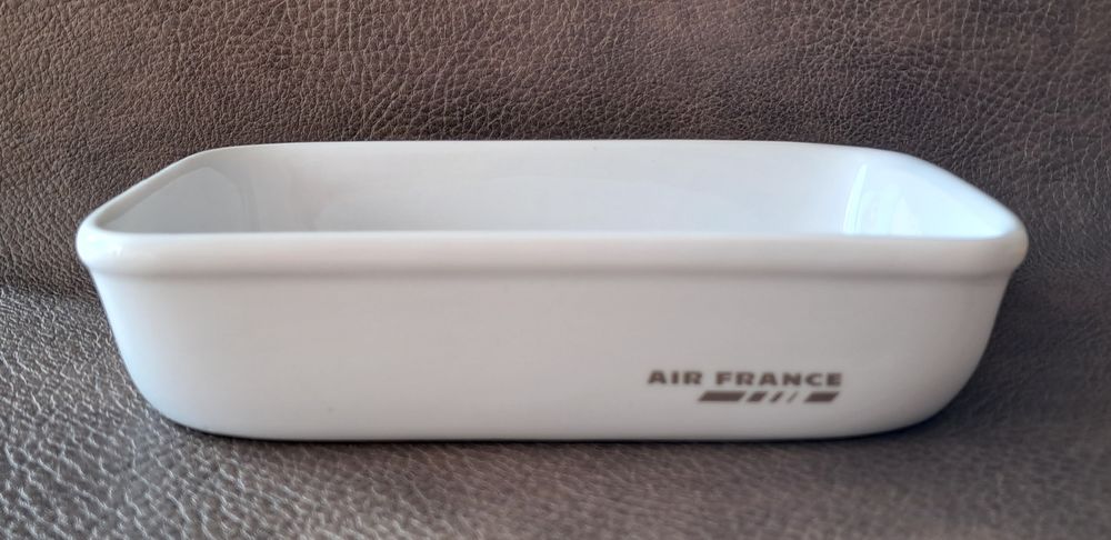 ravier ramequin en c&eacute;ramique &eacute;maill&eacute;e blanc air france 