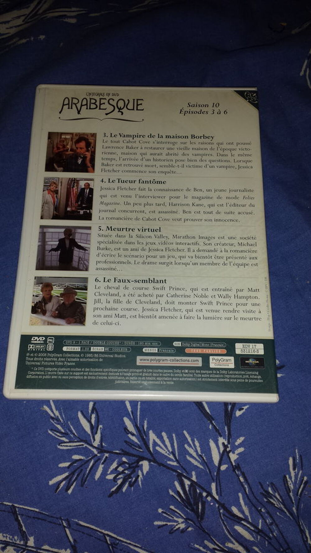 DVD ARABESQUE SAISON 10 EPISODES 3 A 6
DVD et blu-ray