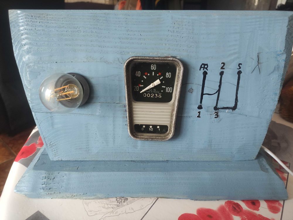 lampe tableau de bord Citro&euml;n 2CV Décoration