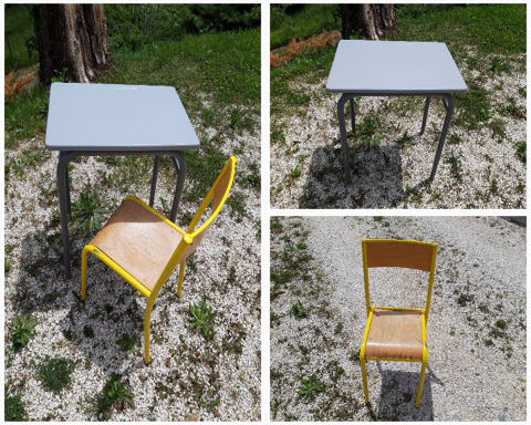 Bureau ancien _ Bureau vintage _ Bureau cole 55 Apremont (73)