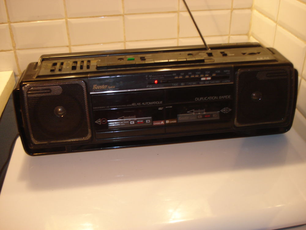 Vintage AKAI W-580L Ghetto Blaster Boom Box double Cassette Audio et hifi