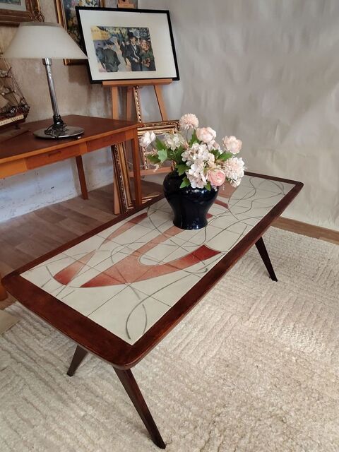 Table basse scandinave vintage à plateau carrelé - Edmund 450 Malataverne (26)