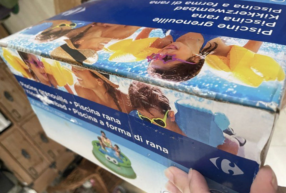 piscine gonflable grenouille Jardin