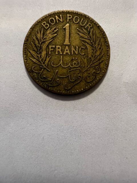 bon pour 1 franc tunisien 1921 6 Pierrelaye (95)