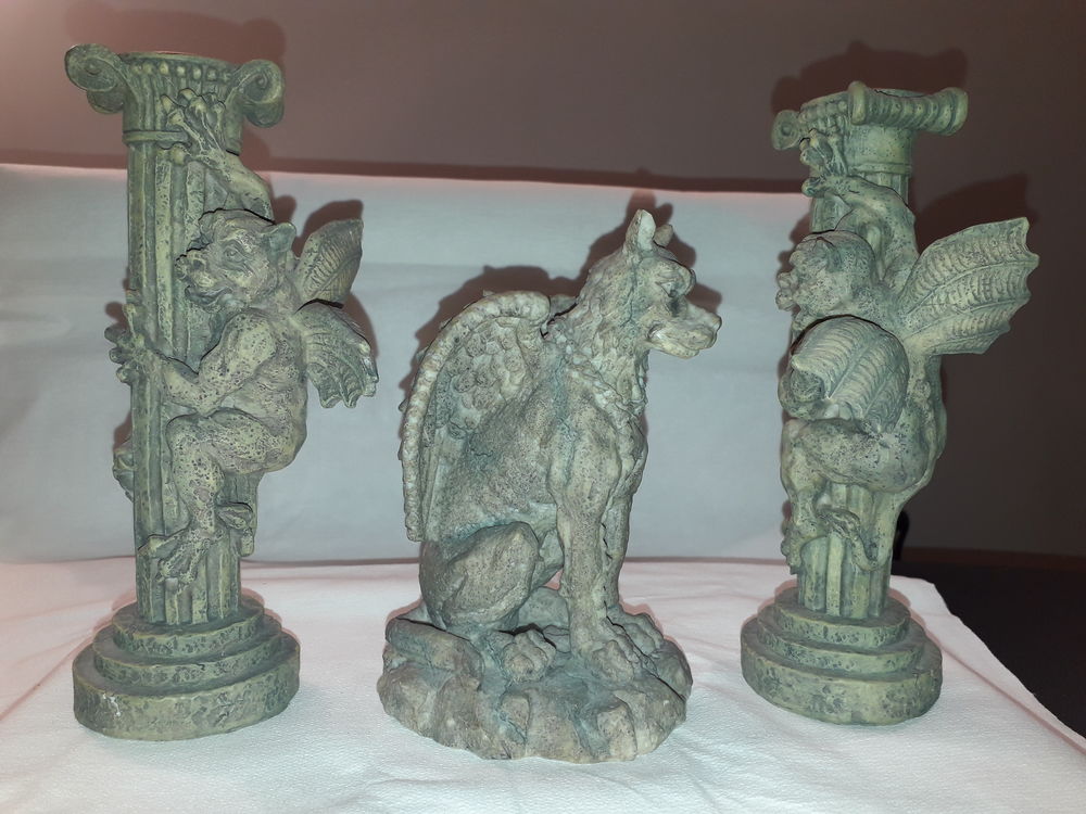 2 Bougeoirs 1 Gargouille D�coration