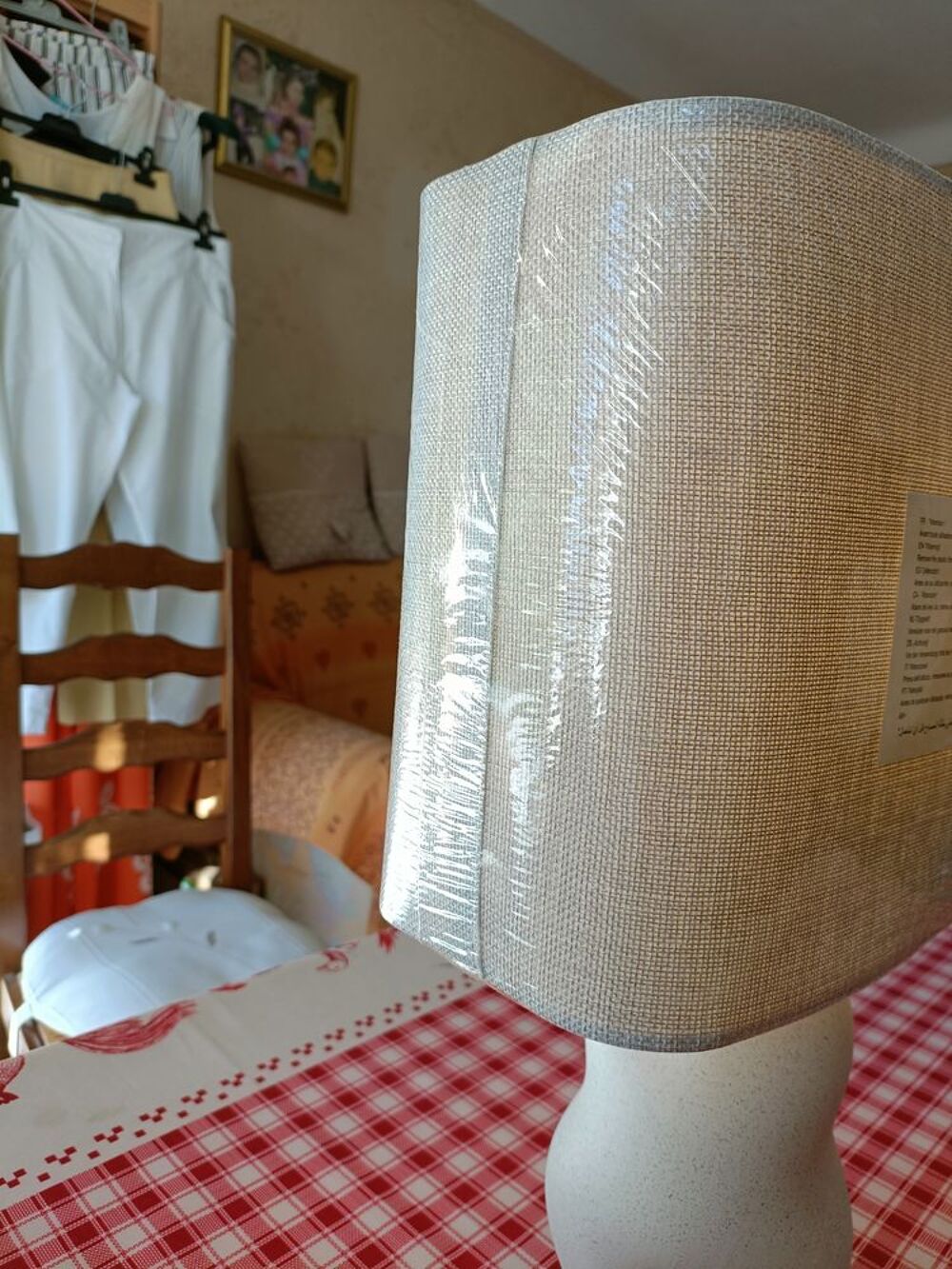 LAMPE A POSER ABAT-JOUR GRISE E14 MAISON DU MONDE Décoration