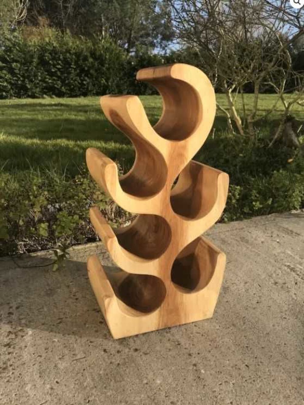 Rack &agrave; bouteilles en bois de Suar Décoration
