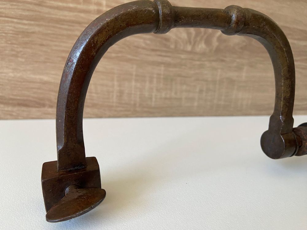 Outil Ancien Artisanal Chignole Vilebrequin Manivelle 1950 