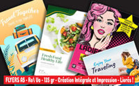   5000 FLYERS A5 créés, Imprimés, livrés pour 250€ ! 