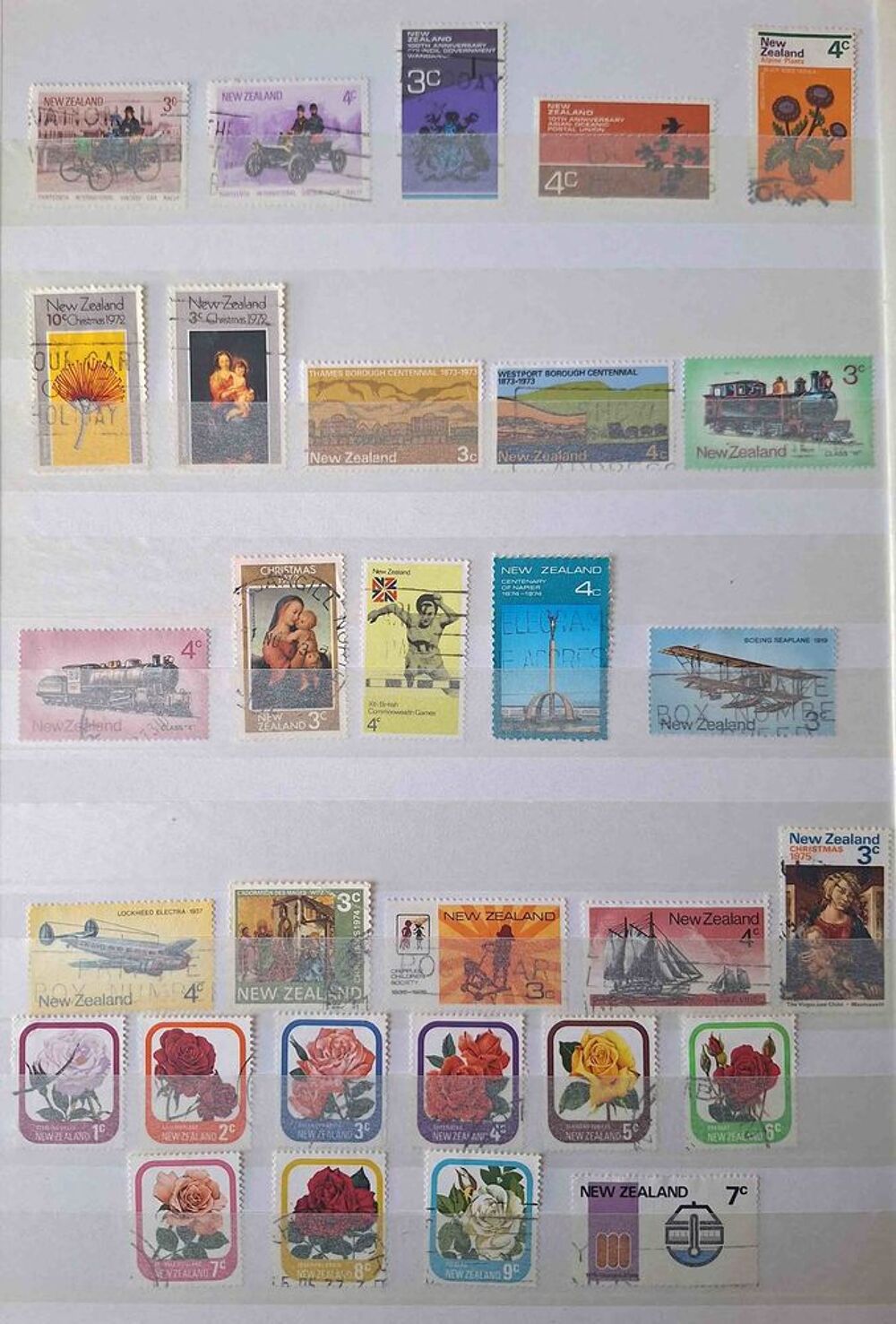 S&eacute;rie de timbres de collection de Nouvelle Z&eacute;lande 