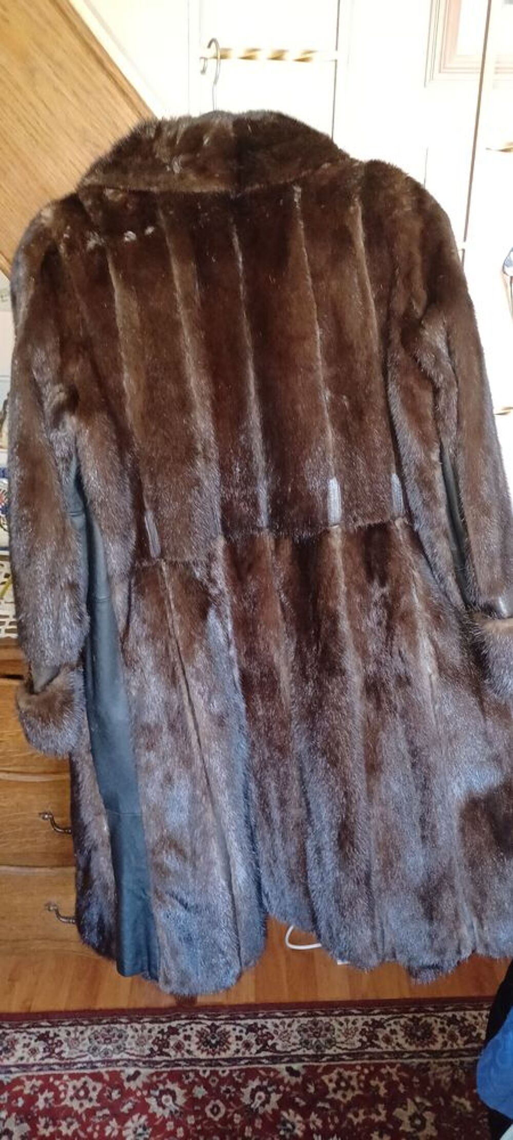 Grand manteau fourrure vison Vtements