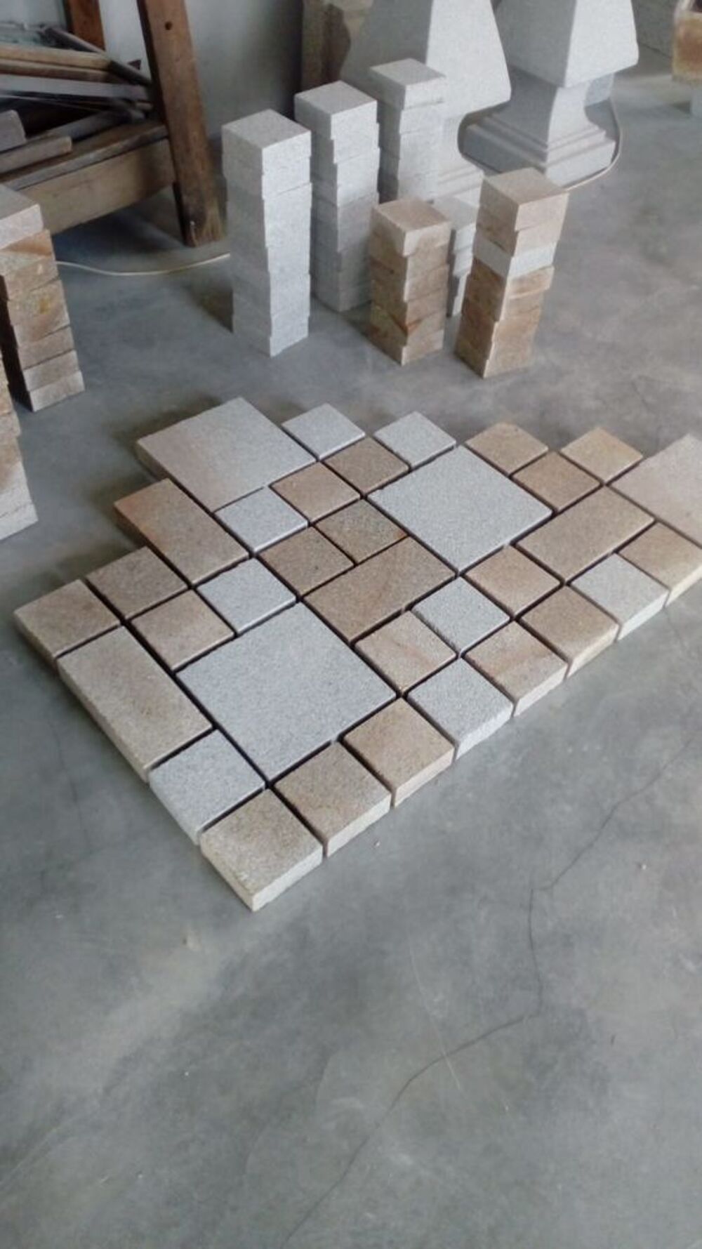 Pav&eacute; sci&eacute; pierre naturelle granit Jardin
