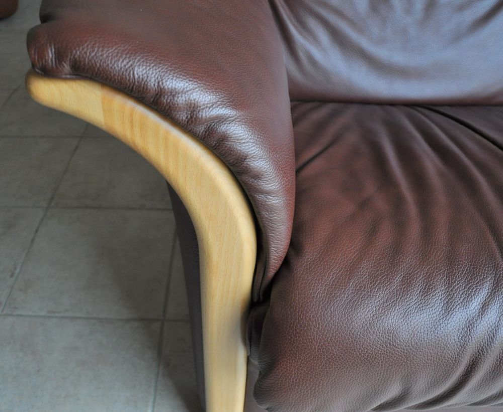 Canap&eacute; cuir et bois Meubles