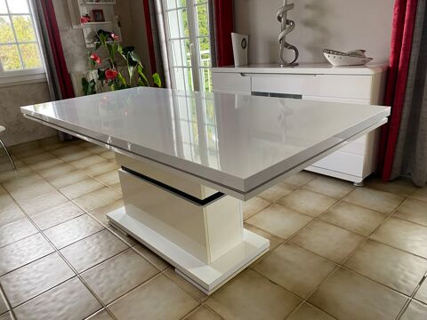Table rectangulaire laque blanche long 190 Larg 90 115 Saint-Yrieix-la-Perche (87)
