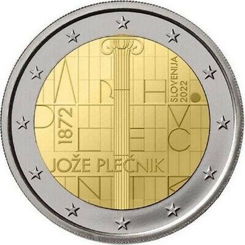 2 euros commemorative Slovenie 2022 Joze Plecnik. UNC Colombes (92)