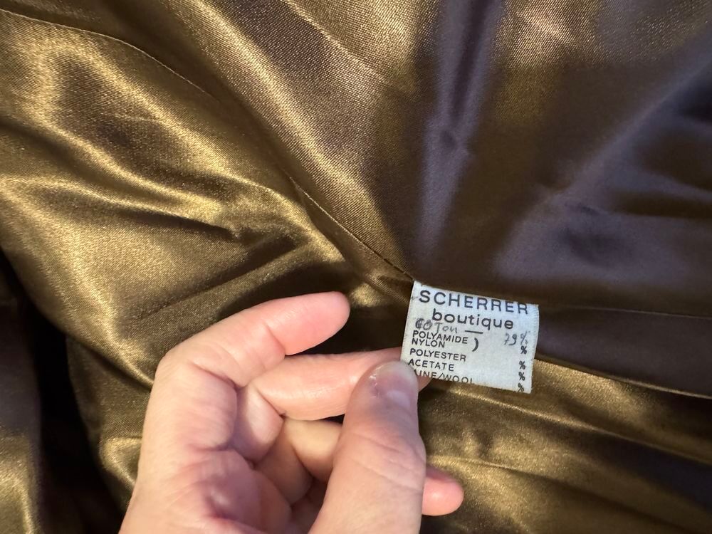 ? Manteau Vintage Jean-Louis Scherrer ? Velours Marron Vêtements