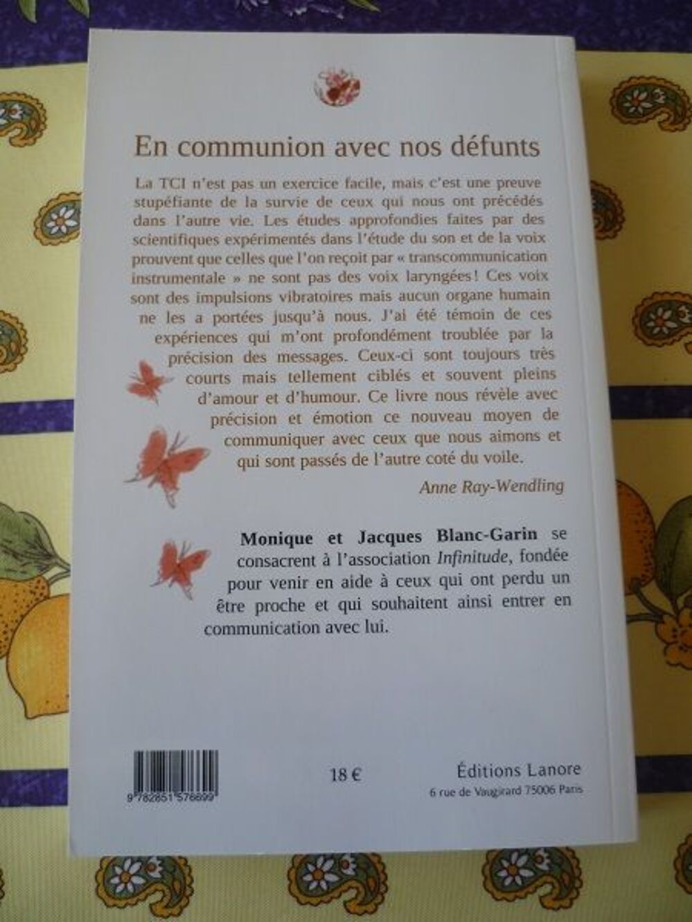 Livre communion avec d&eacute;funts blanc garin ange &eacute;soterisme Livres et BD