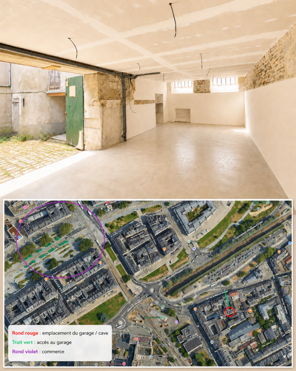 Location Parking/Garage NANTES HYPERCENTRE ? Grand garage / espace de stockage sécur Nantes