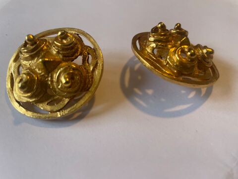 BO Boucles d'Oreilles Ronde dorée arabesques LANVIN 185 Vigneux-sur-Seine (91)