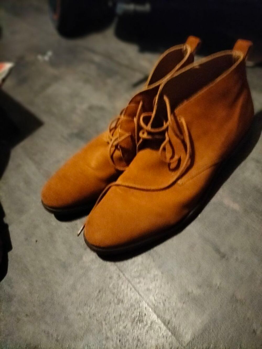 Boots a lacets Camel Celio cuir pointure 44 tr&egrave;s bon &eacute;tat Chaussures