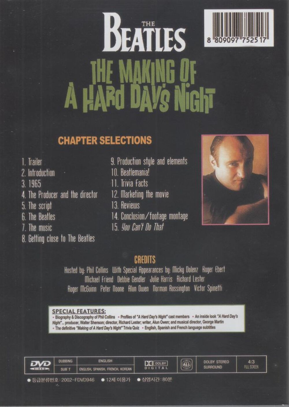 THE BEATLES THE MAKING OF A HARD DAY'S NIGHT DVD et blu-ray