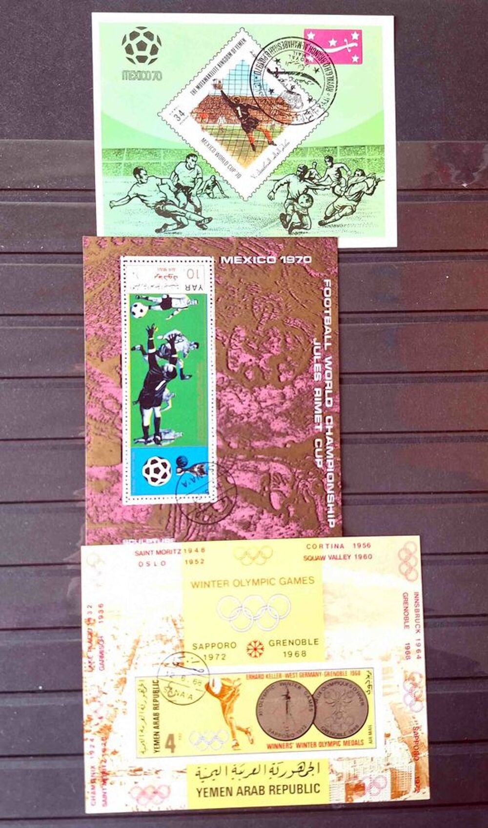 S&eacute;rie de timbres de collection du Y&eacute;men du sud 