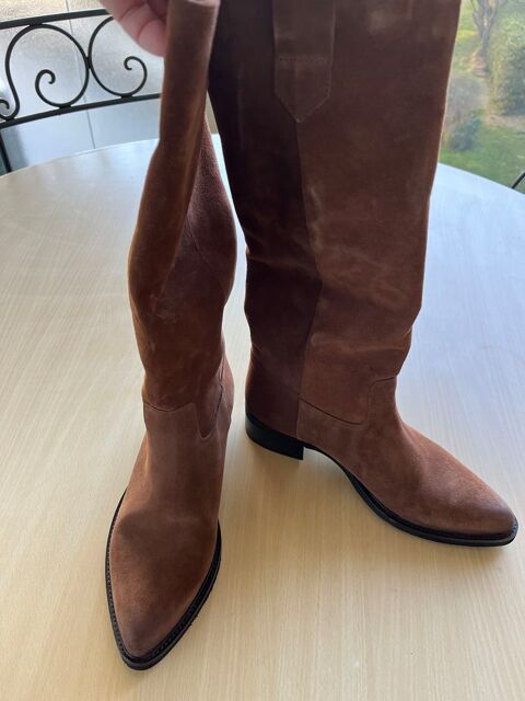 Bottes en daim marron 40 Juan Les Pins (06)