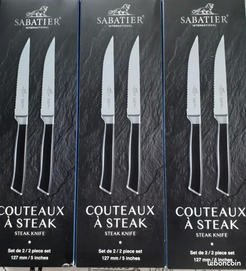 Lot 6 couteaux à steaks  Sabatier   60 Antibes (06)