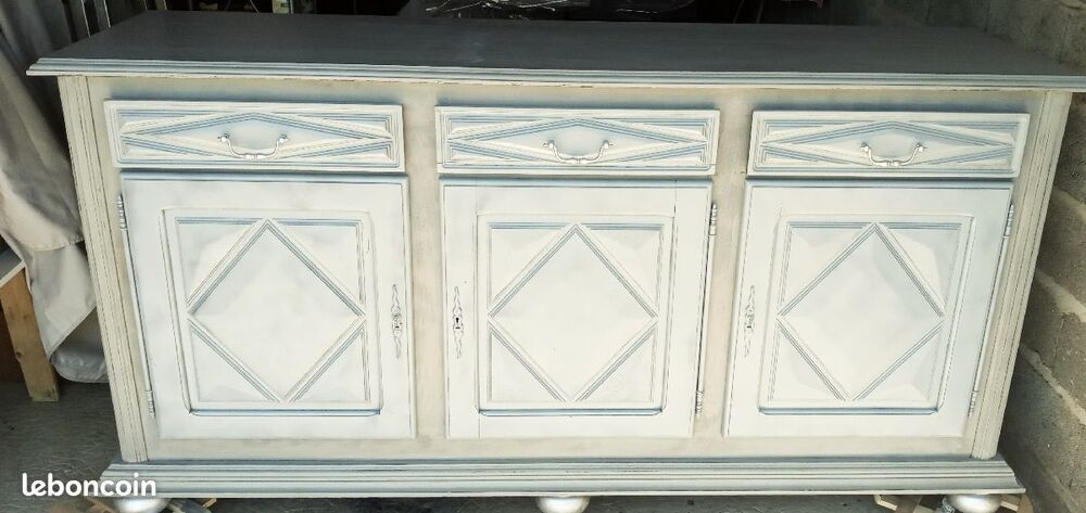Buffet Vintage en Bois Peint Meubles