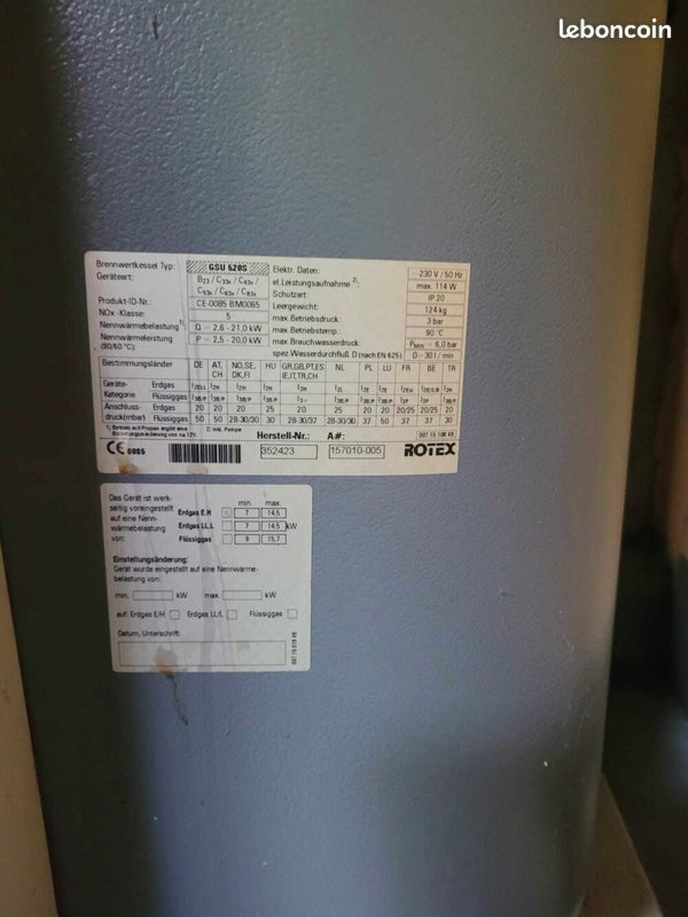 Chaudi&egrave;re Rotex / GasSolarUnit + 3 Panneaux solaires
Bricolage