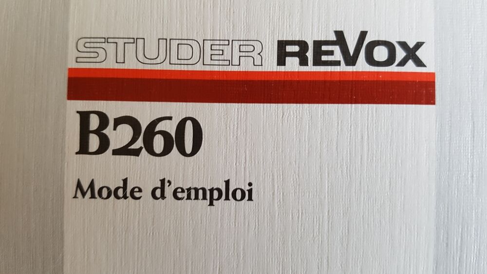 B 260 TUNER REVOX Audio et hifi