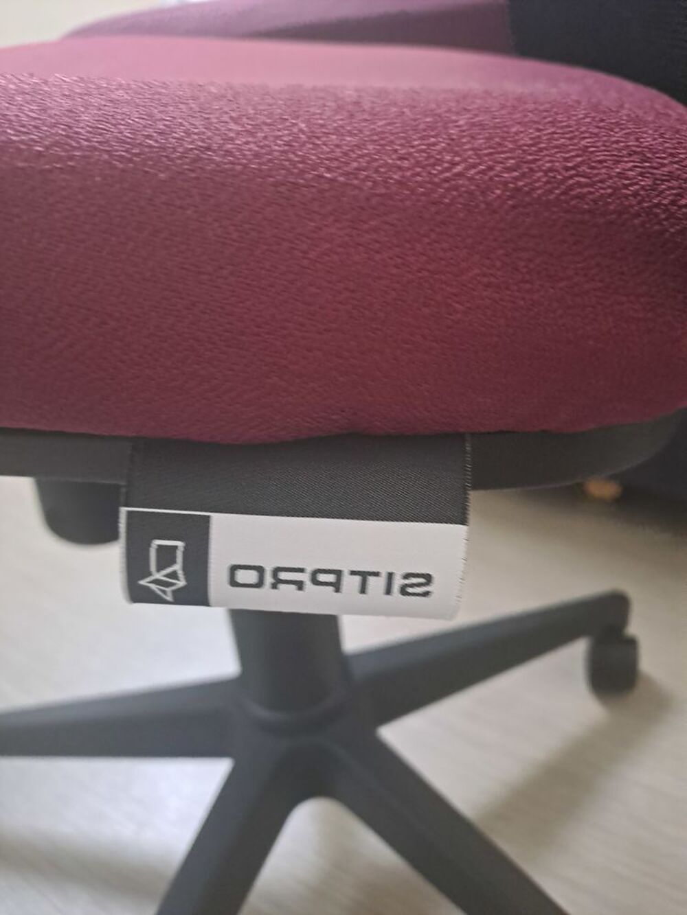 Chaise de bureau MILO, Support Lombaire, en Tissu, Bordeaux Matériel informatique
