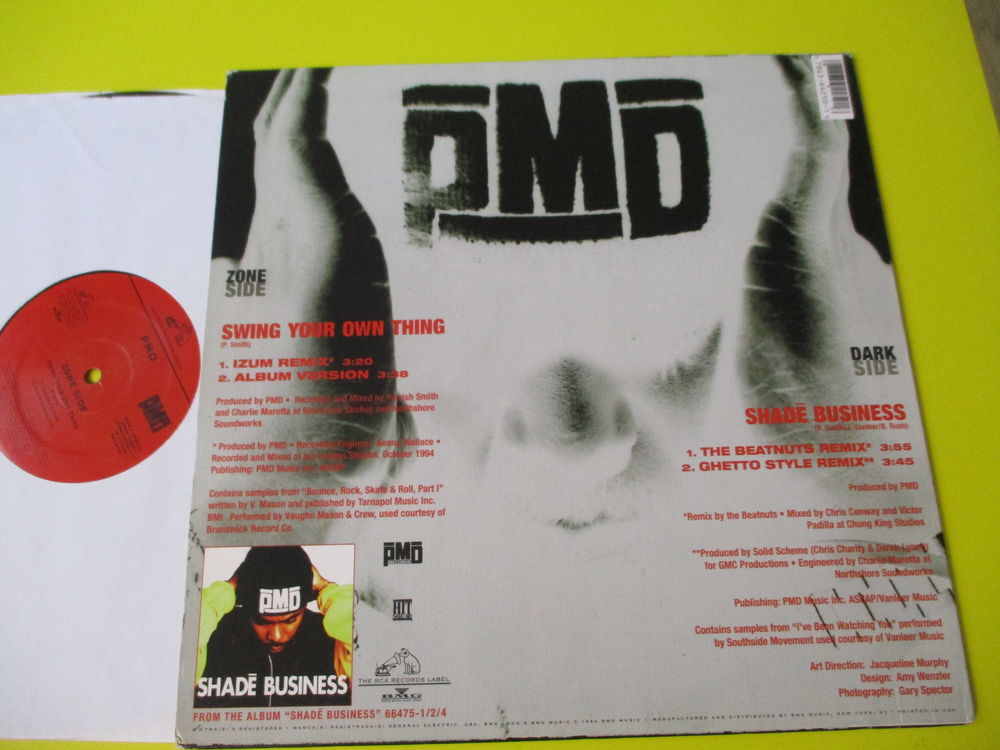 PMD SHADE BUSINESS MAXI 45 TOURS 1994 US RAP CD et vinyles