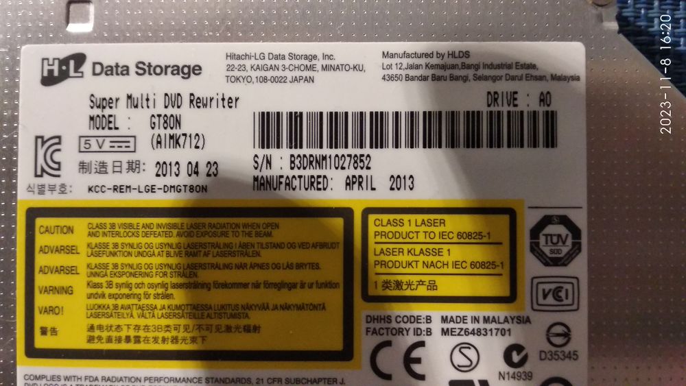 Lecteur enregistreur DVD slim pour PC Matériel informatique