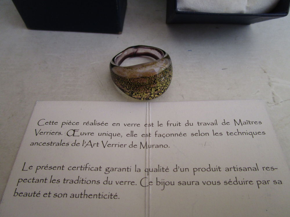 BAGUE ART VERRIER MURANO Bijoux et montres