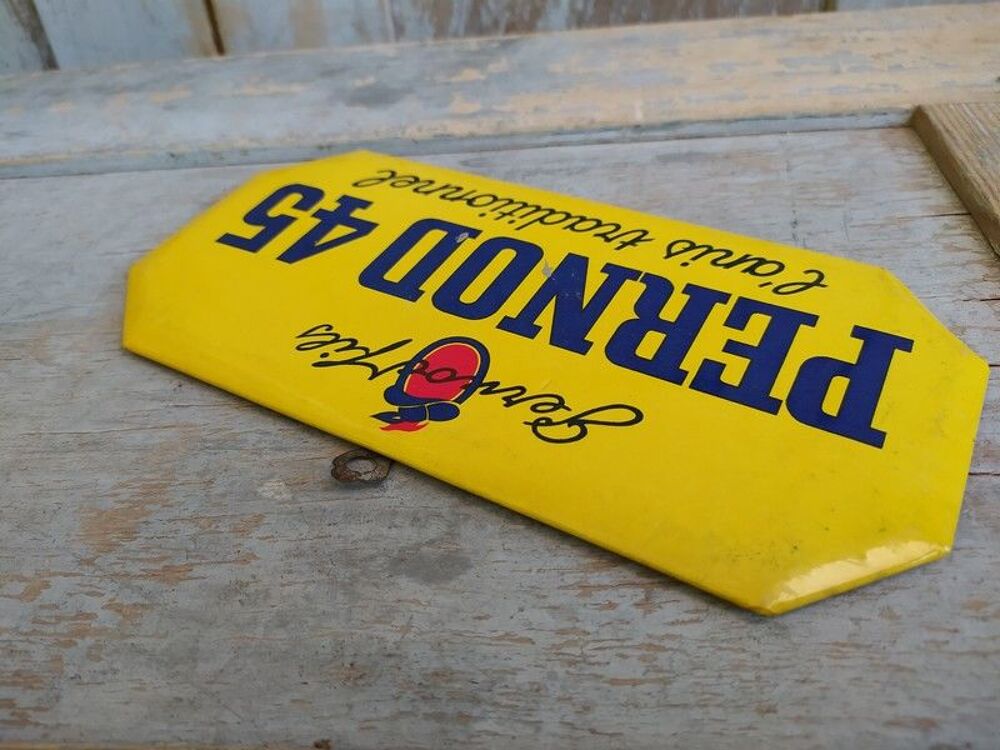 Rare Plaque Glacoide Pernod 45 / Pastis Anis 
