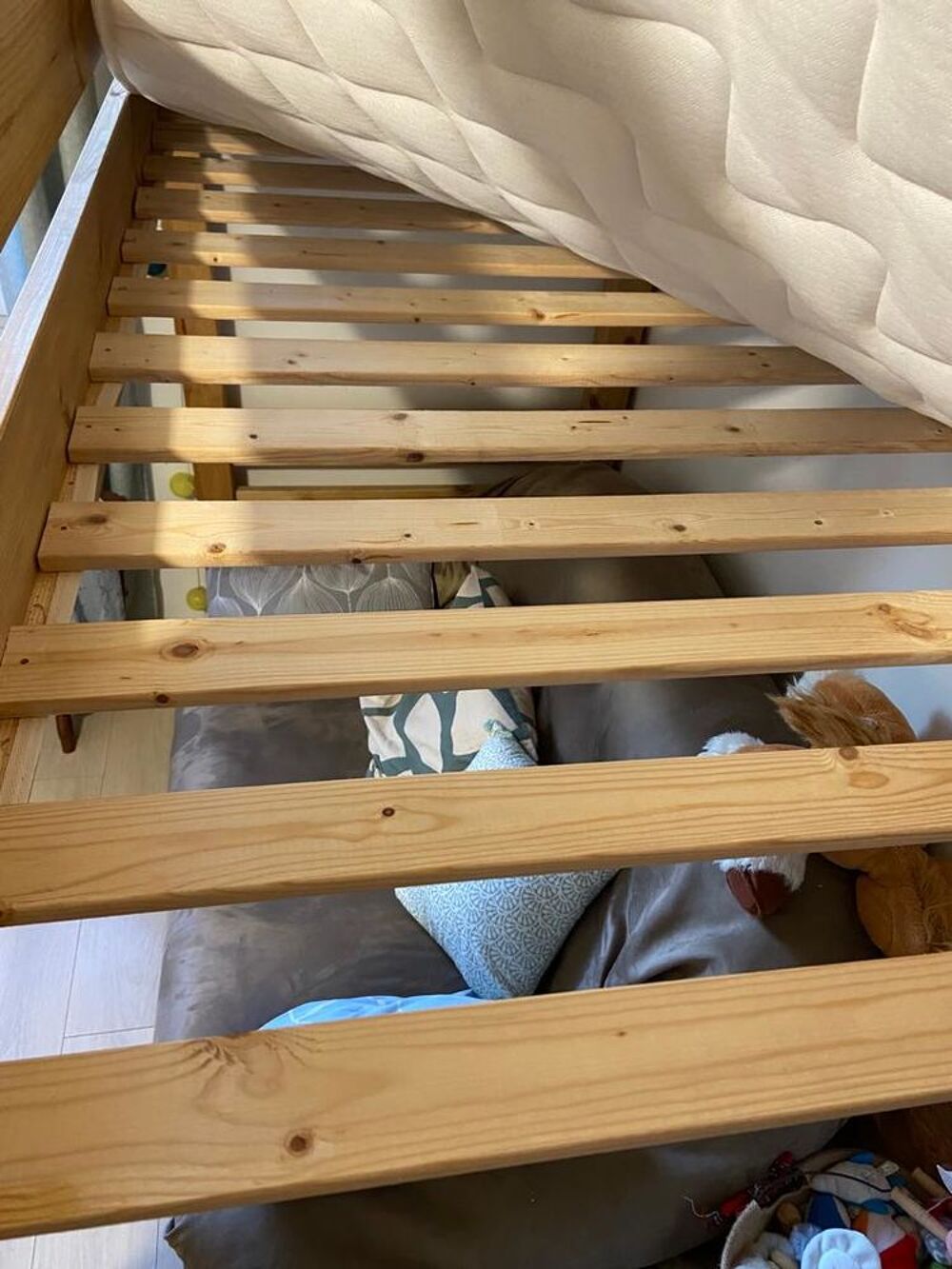 Lit Mezzanine ado adulte bois couleur miel Mobilier enfants