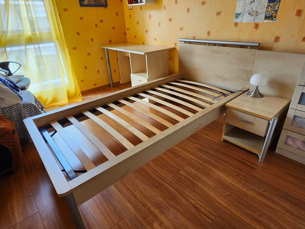 Ensemble meubles chambre ado/enfant en bois beige-gris Mobilier enfants