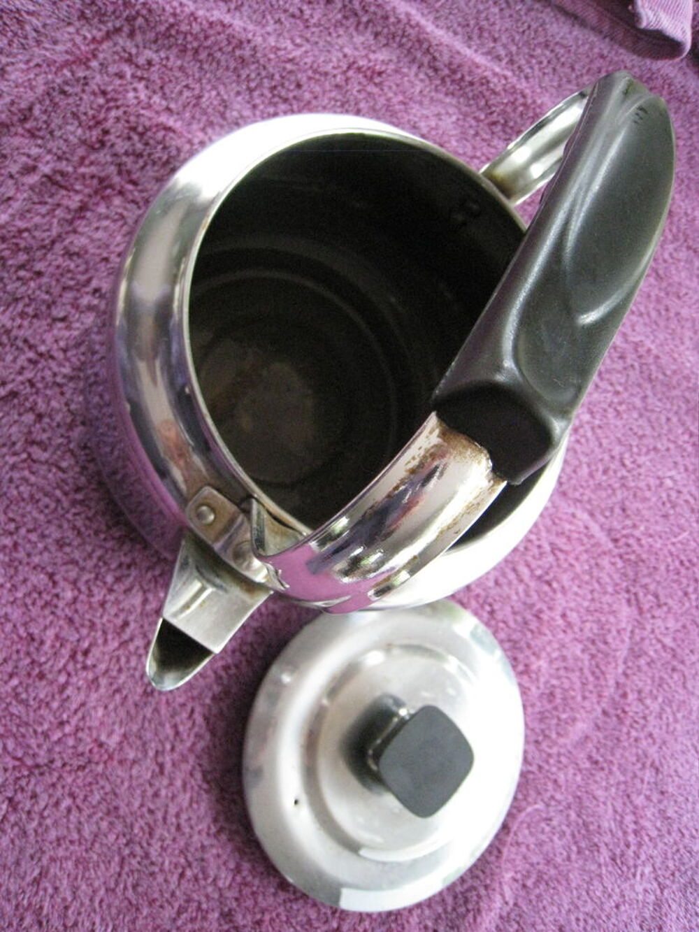 Bouilloire vintage inox et bak&eacute;lite Cuisine