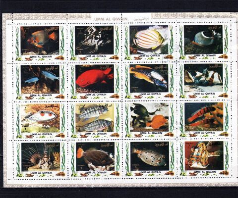 lot de 102 timbres du MONDE sur la FAUNE AQUATIQUE 5 Les Églisottes-et-Chalaures (33)