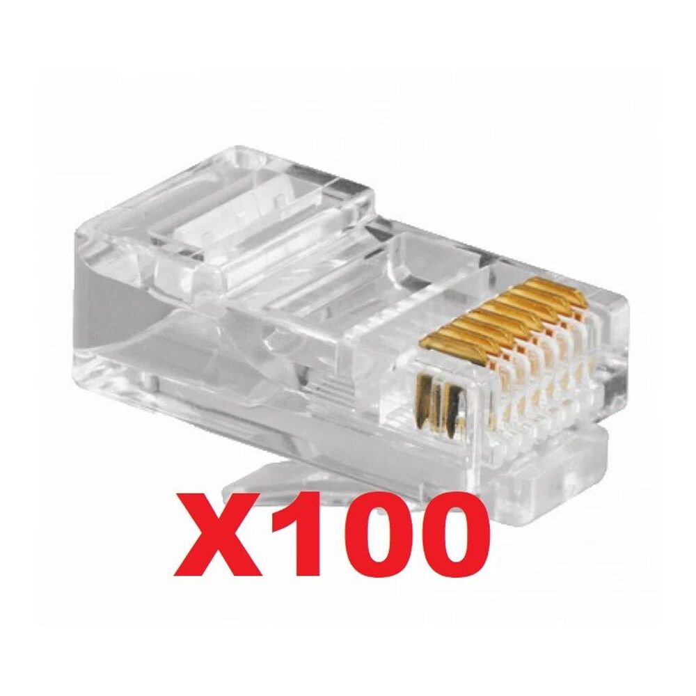 Lot de 100 connecteurs RJ45 transparents Cat 6 Mat�riel informatique