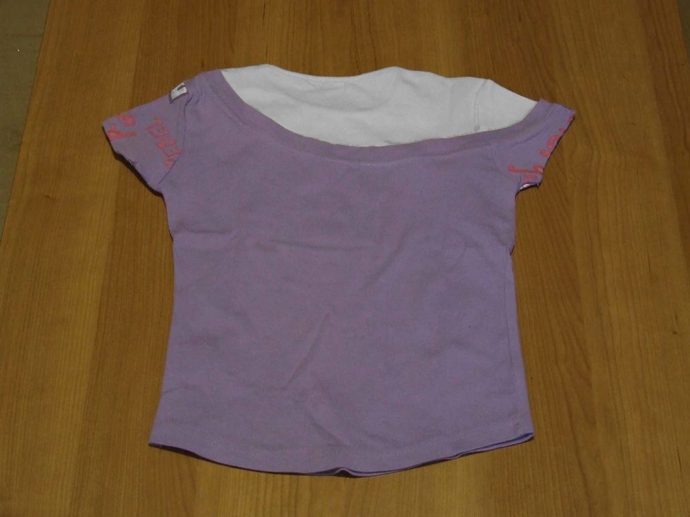 Tee-shirt, Mauve et Blanc, 10&nbsp;ans (138&nbsp;cm) TBE Vtements enfants