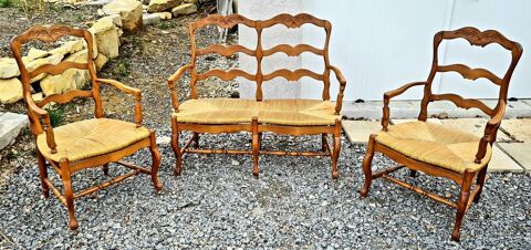 Salon provenal : Banquette + 2 Fauteuils 340 Saint-Jean-de-Crieulon (30)