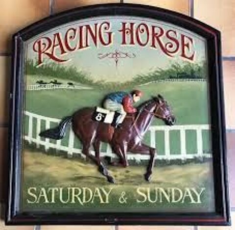 Tableau cadre bois en relef country corner course chevaux 45 Sailly-en-Ostrevent (62)