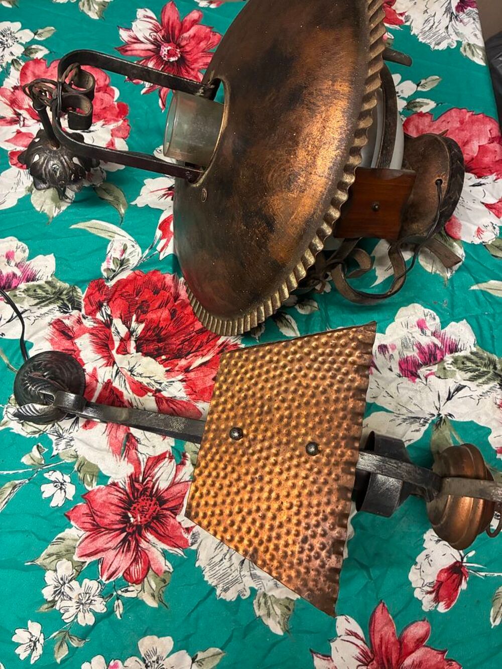 magnifique plafonnier cuivre Décoration