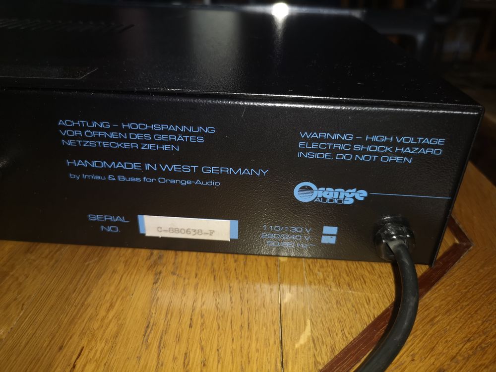 Pr&eacute;ampli &agrave; tubes ORANGE AUDIO, classe A, entr&eacute;e phono MM Audio et hifi
