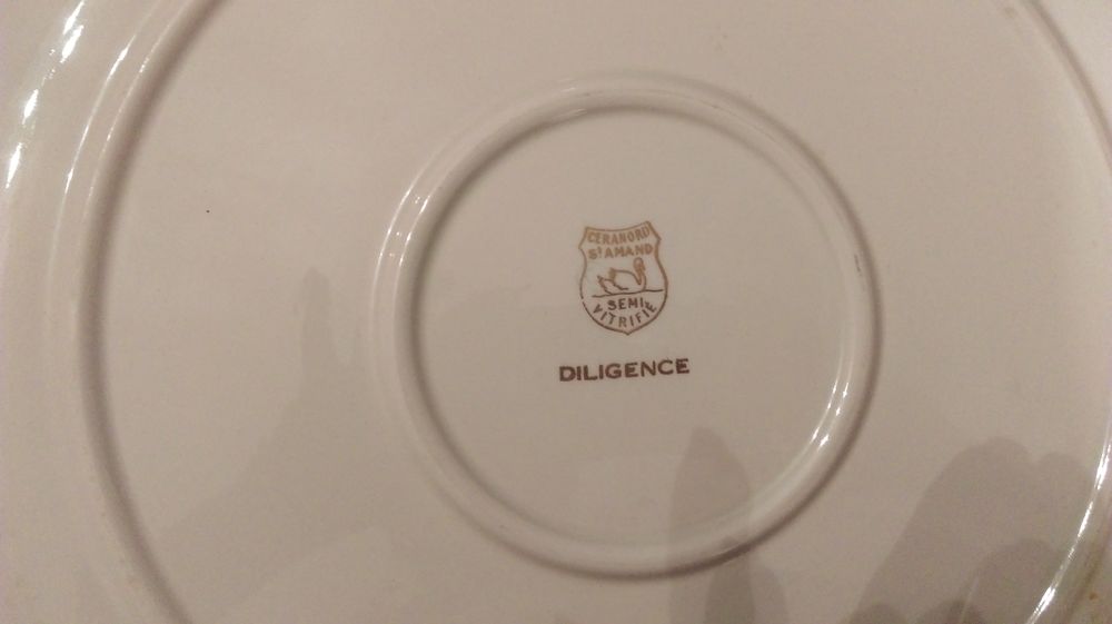 Plat &agrave; tarte vintage ann&eacute;e 1960 fa&iuml;ence Cuisine