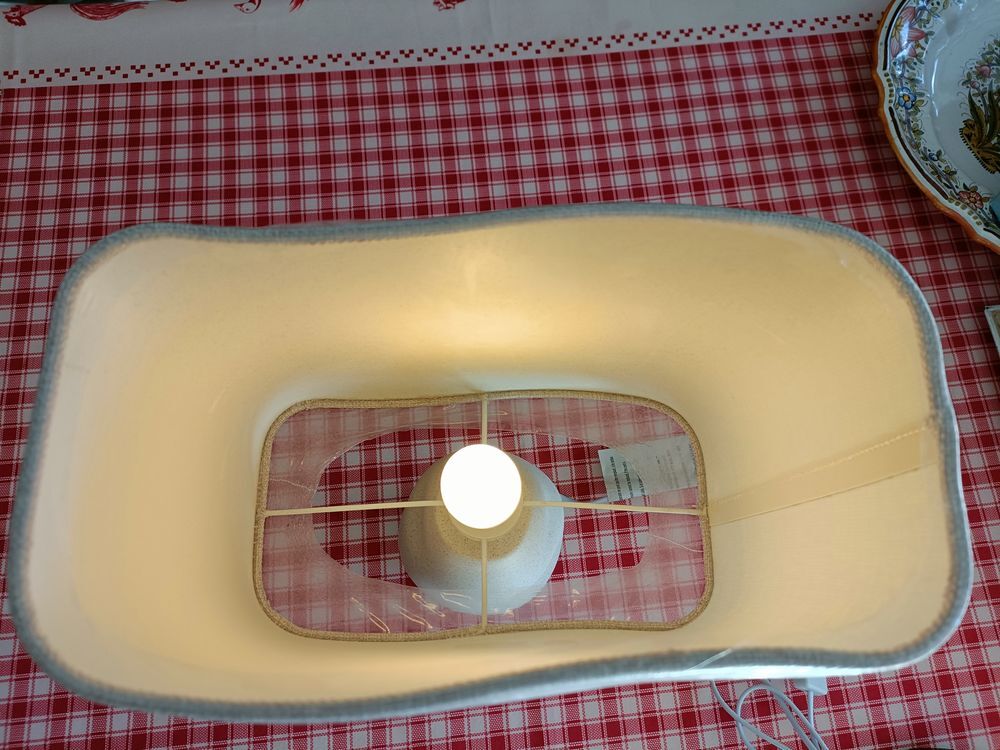 LAMPE A POSER ABAT-JOUR GRISE E14 MAISON DU MONDE Décoration